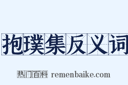 抱璞集反义词是什么意思的图片